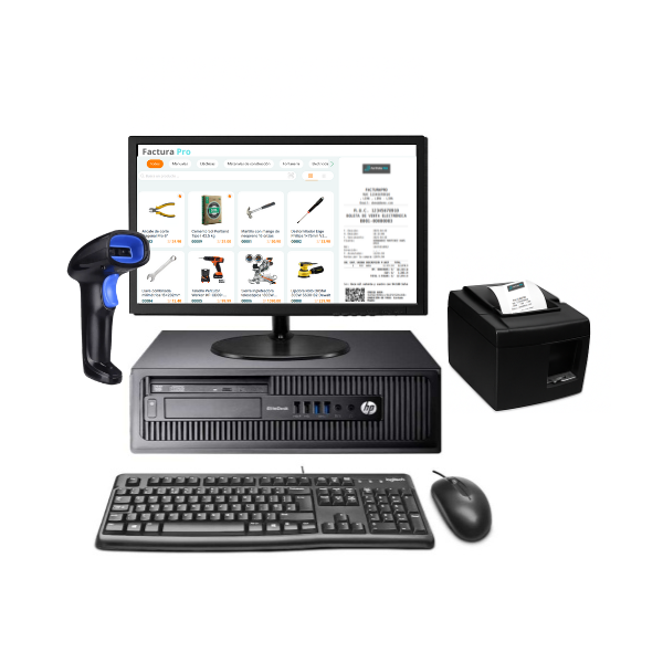 PC con impresora y lector
